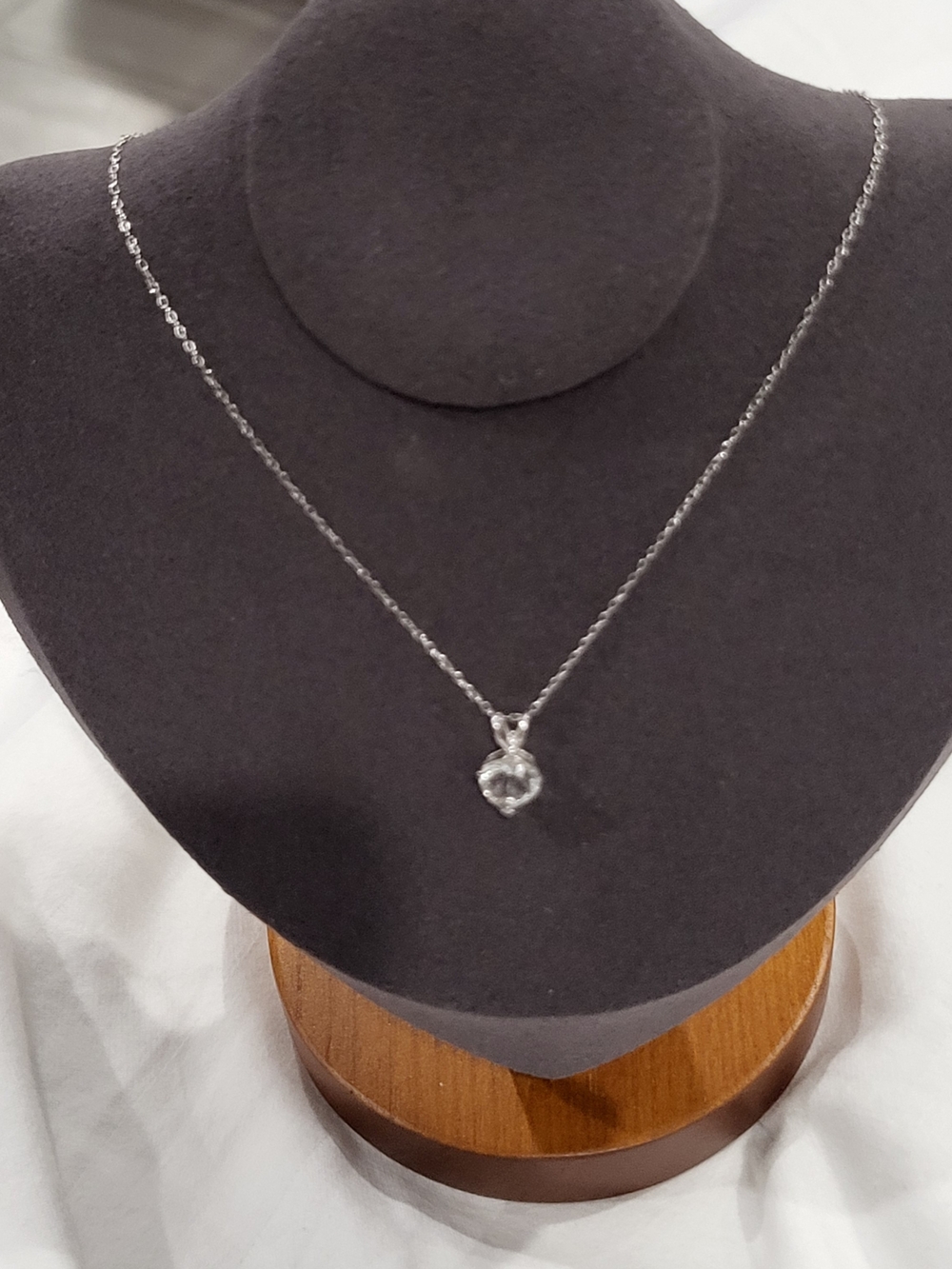 New Sterling 925 Silver Light Green Genuine Amethyst Heart Pendant Necklace- 18"